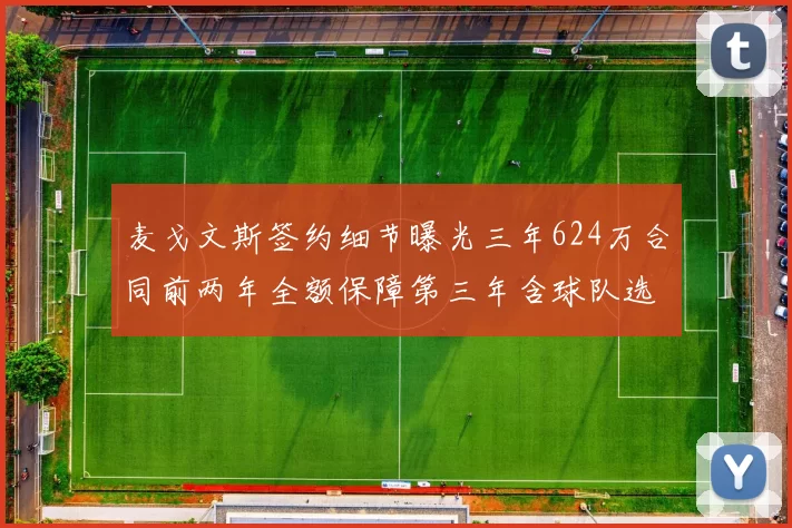 麦戈文斯签约细节曝光三年624万合同前两年全额保障第三年含球队选项